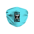 Crazy Cat Lady in Training Turquoise Face Mask