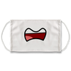 Toon Mouth Angry White Face Mask