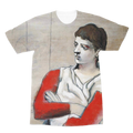 Saltimbanue Seated with Arms Crossed (1923) by Pablo Picasso All-Over Print T-Shirt